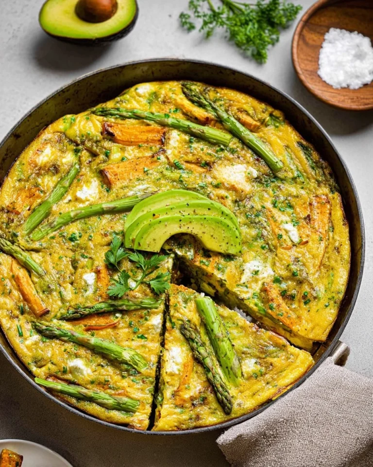 Asparagus-Frittata-with-Goat-Cheese-Sweet-Potatoes-Recipe