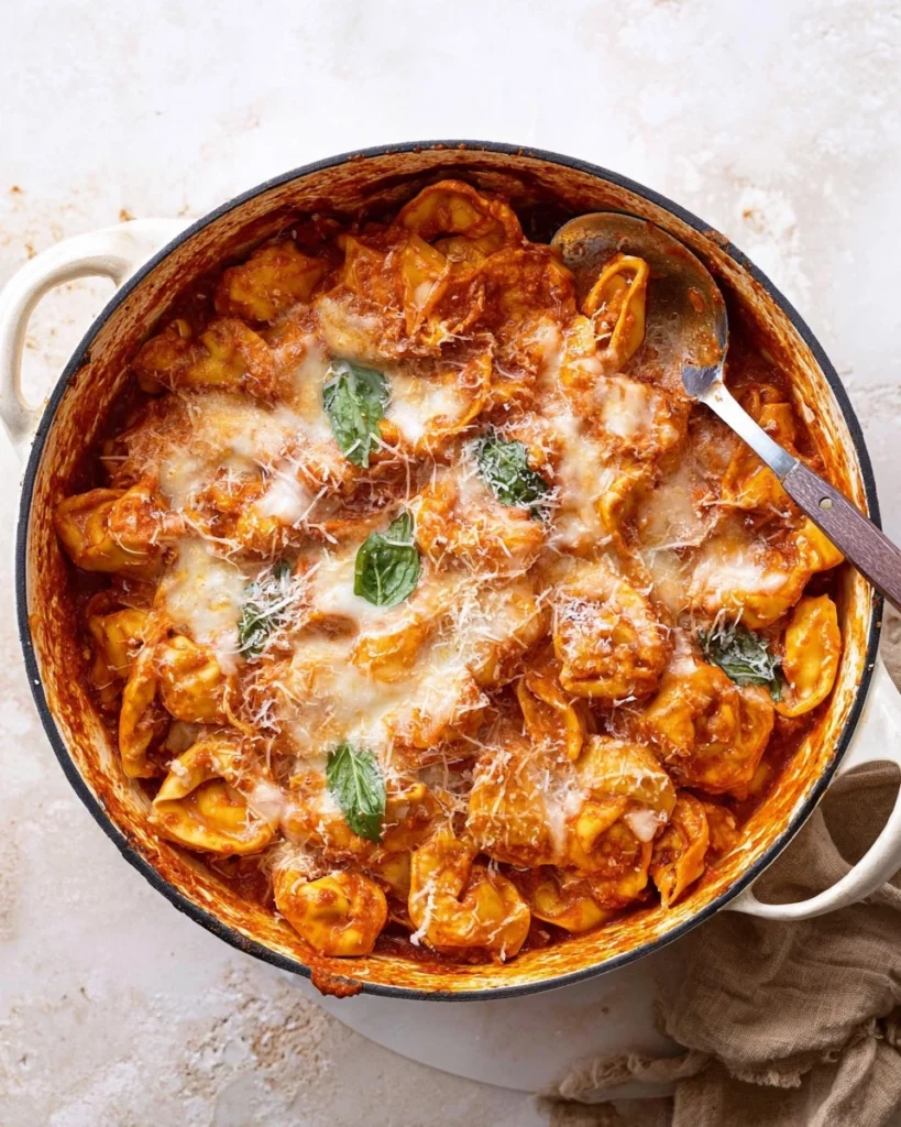 Baked-Cheese-Tortellini-in-Vodka-Sauce.-Recipe
