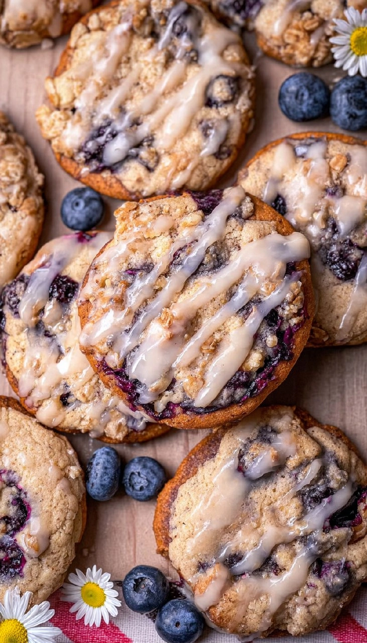 Blueberry Coffee Cake Cookies