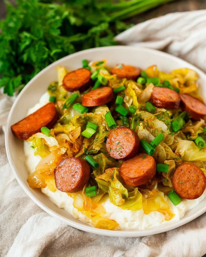 Cabbage-and-Sausage-Skillet-Recipe