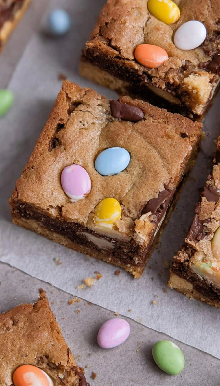 Cadbury Egg Cookie Bars
