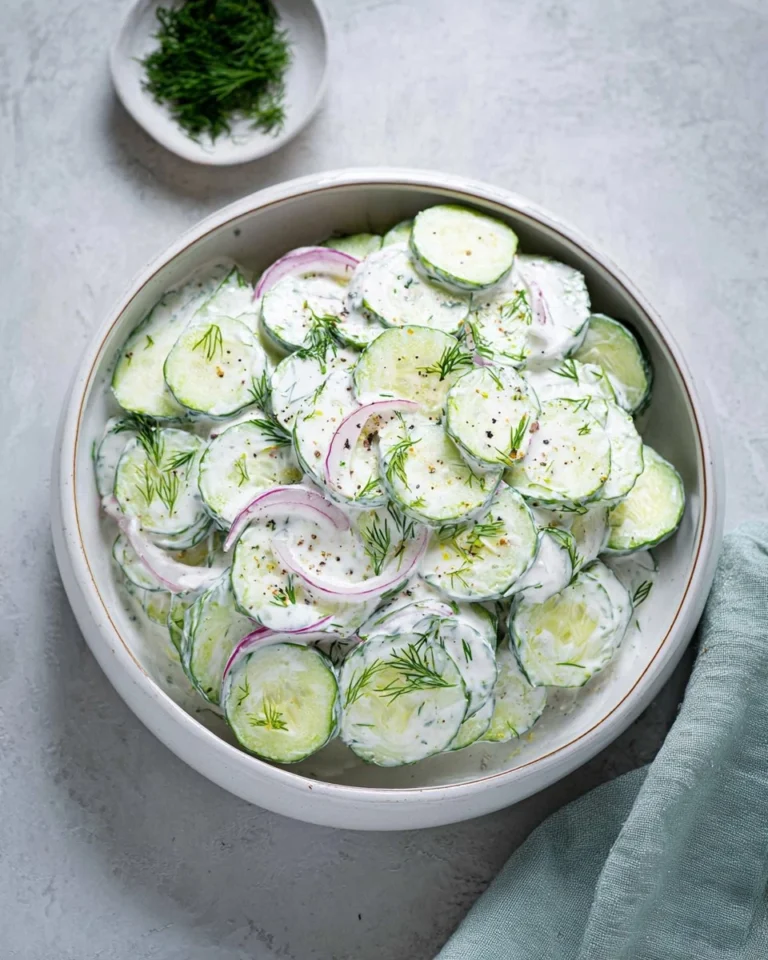 Creamy Cucumber Salad with Sour Cream & Dill 68 Creamy-Cucumber-Salad-with-Sour-Cream-Dill-Recipe