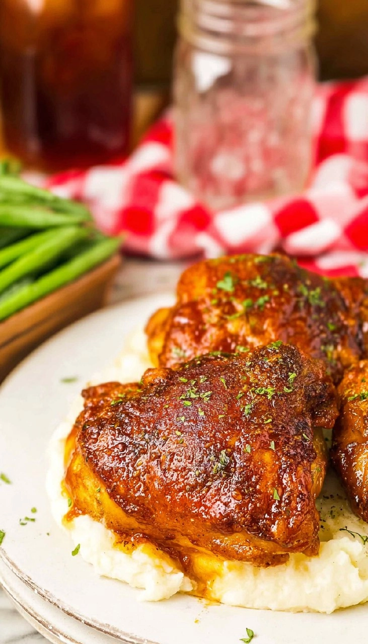 Crockpot Carolina Gold Bbq Chicken Thighs