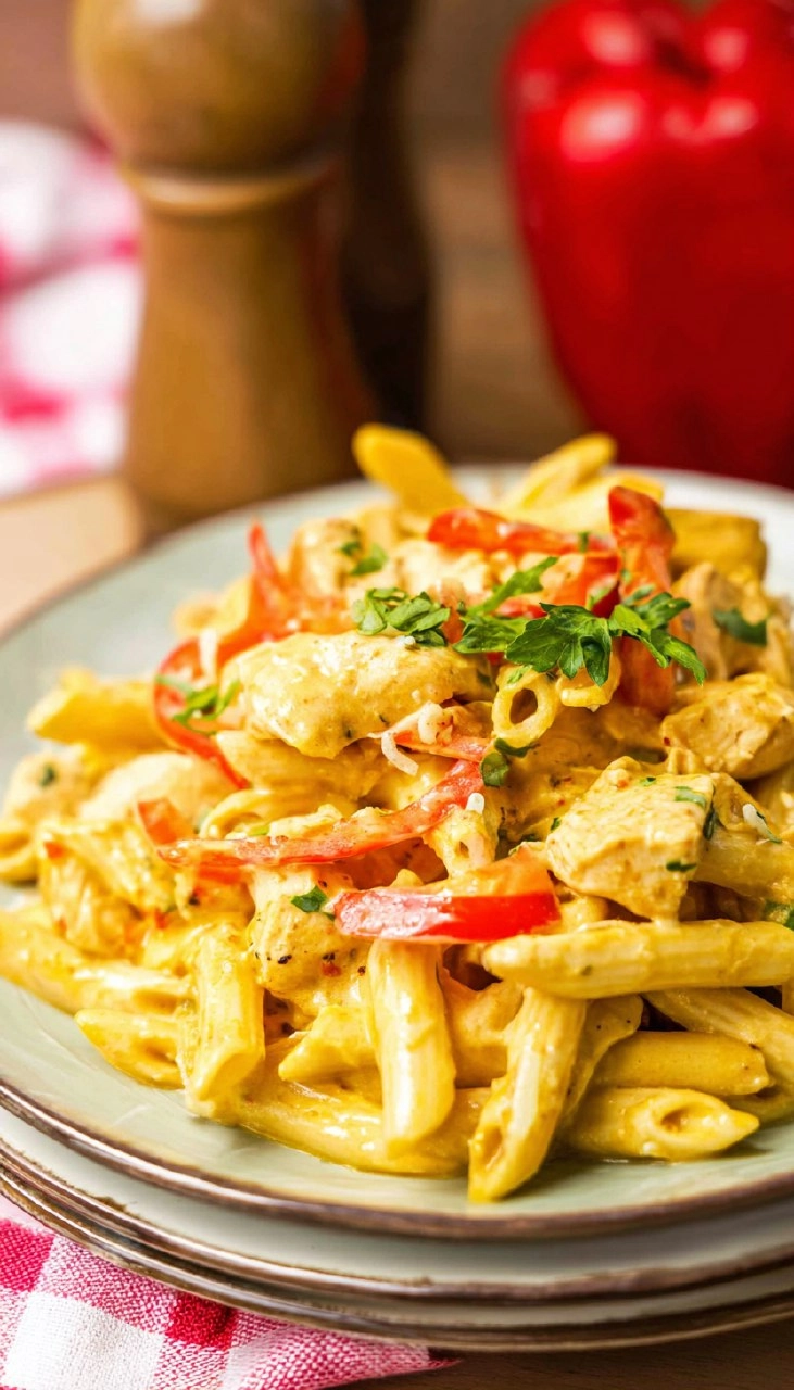 Crockpot Chicken Fajita Pasta
