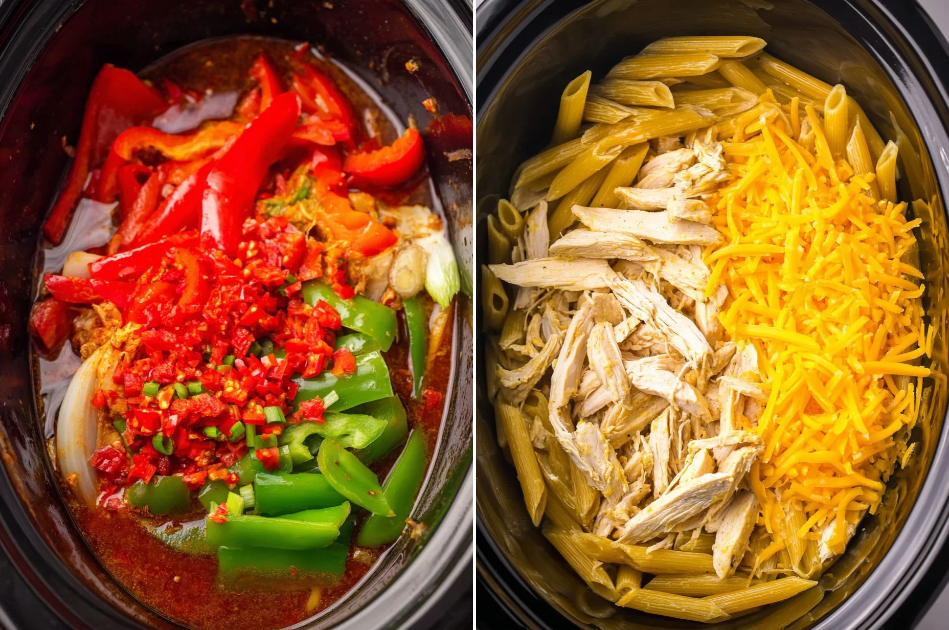 Crockpot Chicken Fajita Pasta