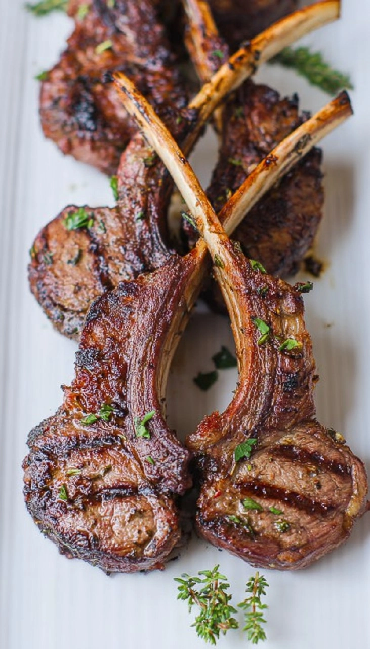 Garlic & Herb Crusted Lamb Chops (Easter Centerpiece)