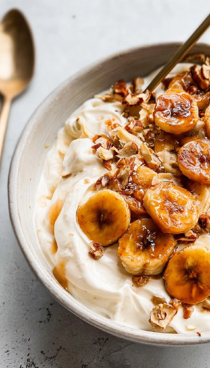 High-Protein Caramelized Banana Yogurt Bowl