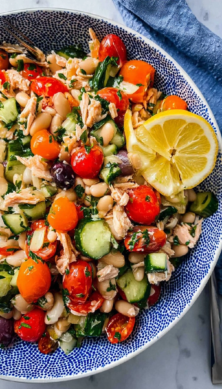 Mediterranean White Bean Tuna Salad