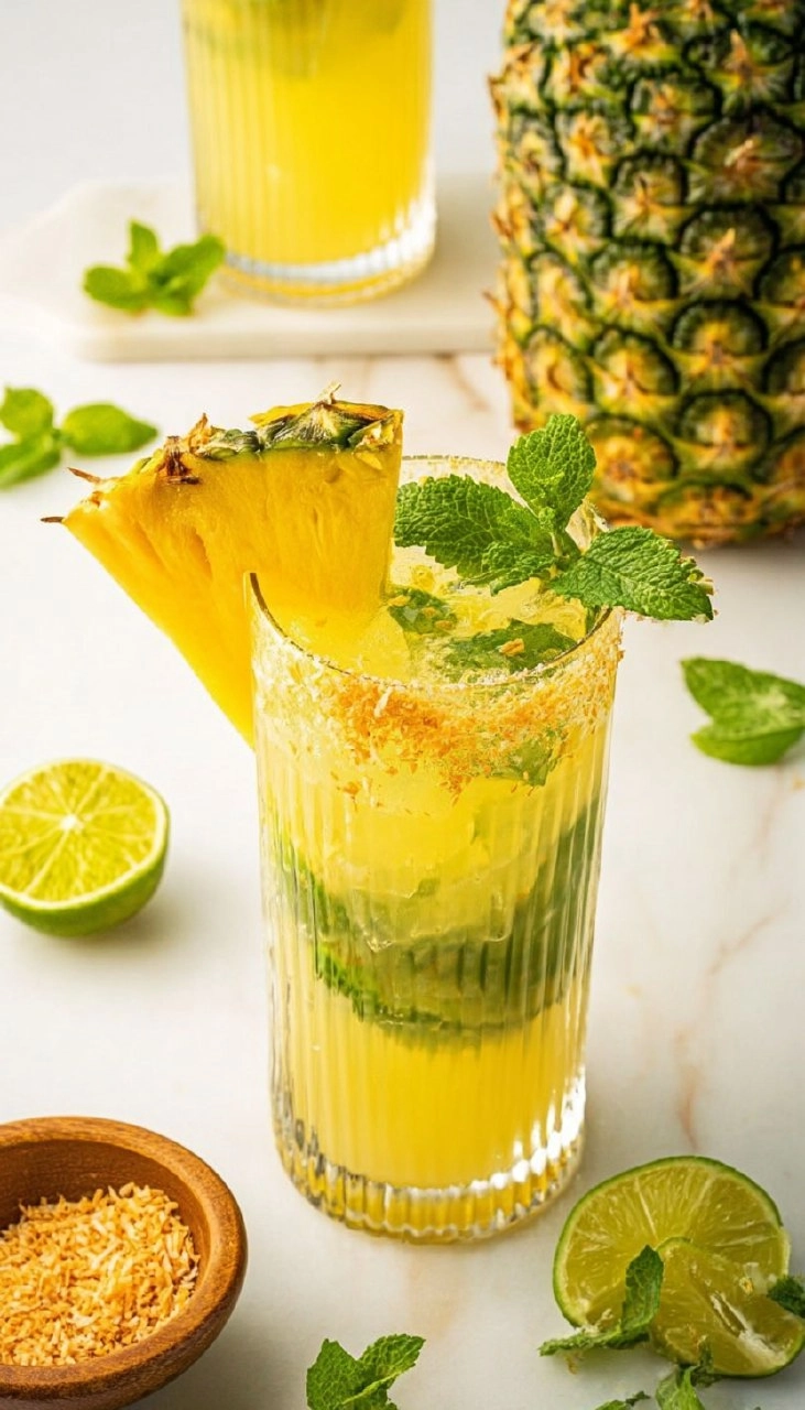 Pineapple Coconut Mojito | Tropical Cinco de Mayo Rum Cocktail