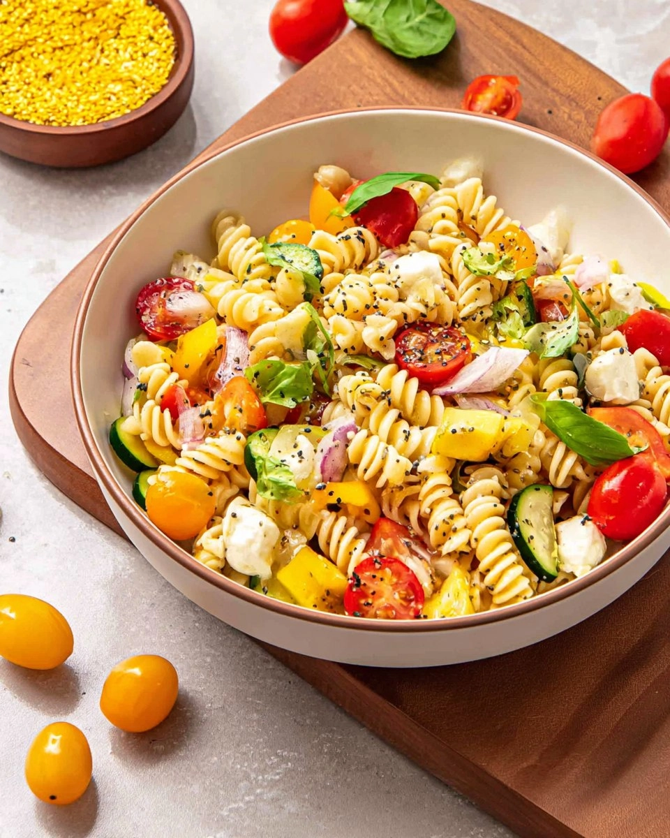 Summer Pasta Salad with White Balsamic Vinaigrette 1 Summer-Pasta-Salad-with-White-Balsamic-Vinaigrette-Recipe