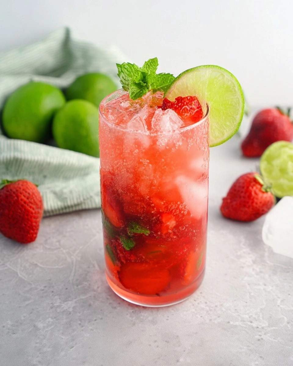 Virgin Strawberry Mojito Mocktail 2 Virgin-Strawberry-Mojito-Mocktail-Recipe