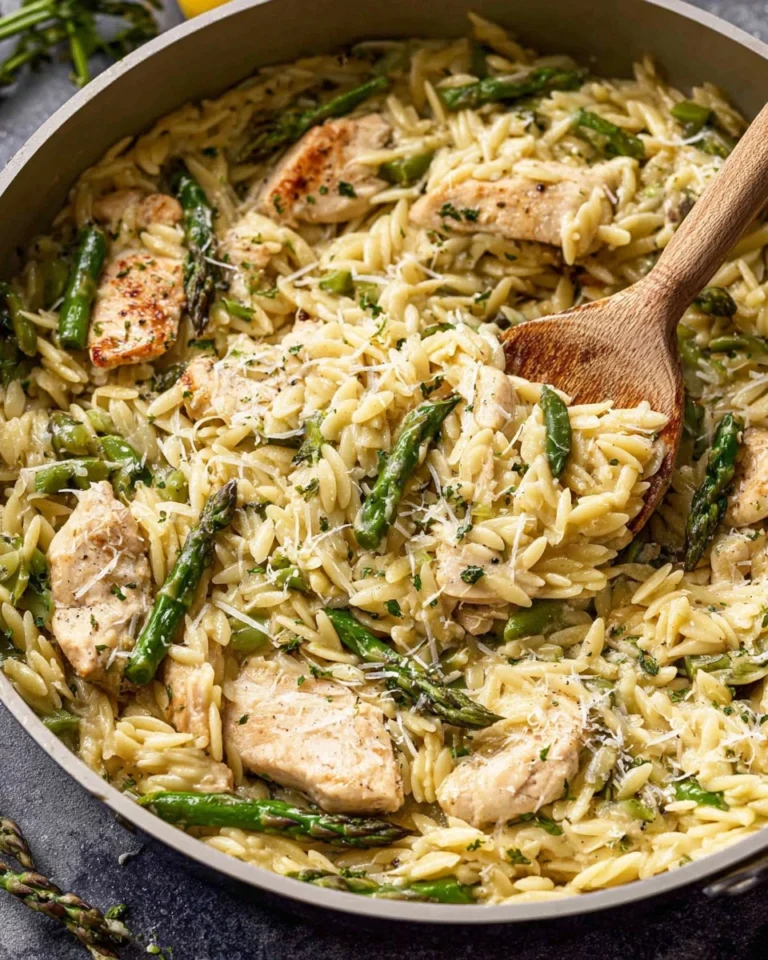 Asparagus-Orzo-with-Chicken-Recipe