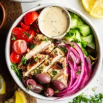 Greek-Chicken-Bowls-with-Lemon-Garlic-Tahini-Sauce-Healthy-Mediterranean-Bowls-Recipe