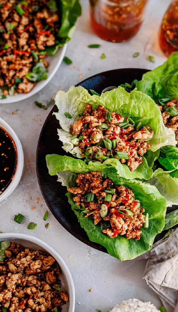 Ground Chicken Lettuce Wraps