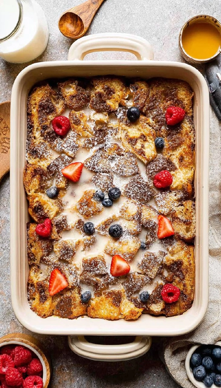 Overnight Vanilla Bean French Toast Casserole