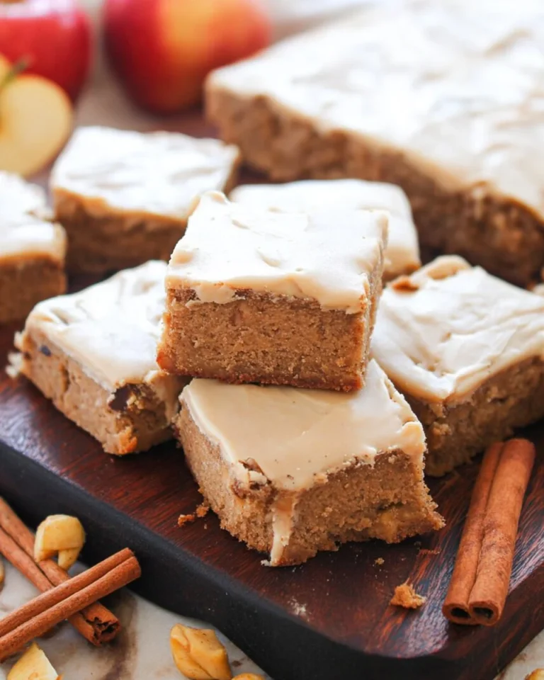 Apple Brownies with Maple Glaze
