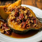 Baked Acorn Squash with Maple Pecan Glaze 2