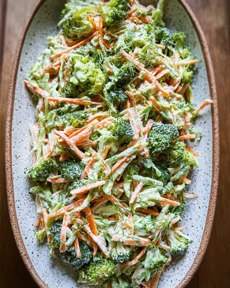 Broccoli Slaw with Creamy Dill Pickle Dressing