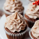 Gingerbread Cupcakes with Cinnamon Vanilla Buttercream Frosting 2