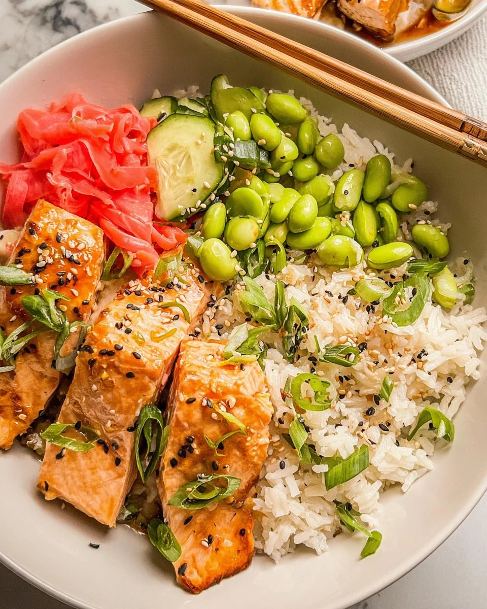 Miso Salmon Rice Bowls