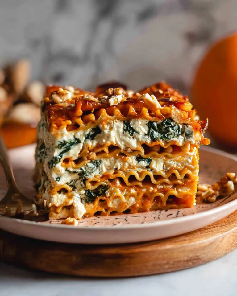 Pumpkin Lasagna with Ricotta and Spinach