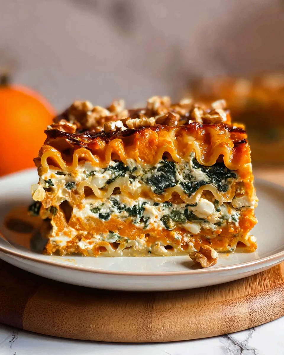 Pumpkin Lasagna with Ricotta and Spinach