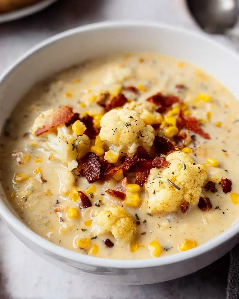 Roasted Cauliflower Corn Chowder 90 Roasted Cauliflower Corn Chowder