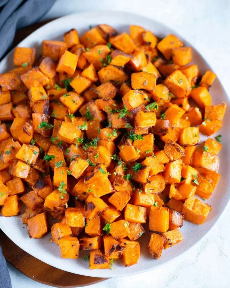 Roasted Sweet Potato Cubes