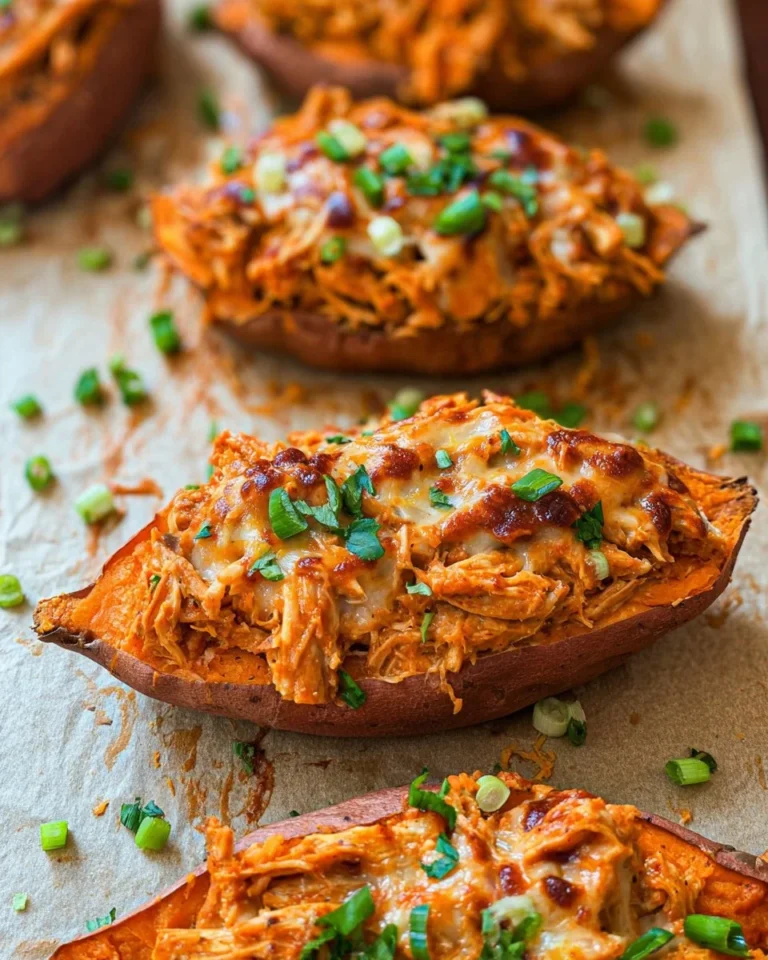BBQ Chicken Stuffed Sweet Potatoes