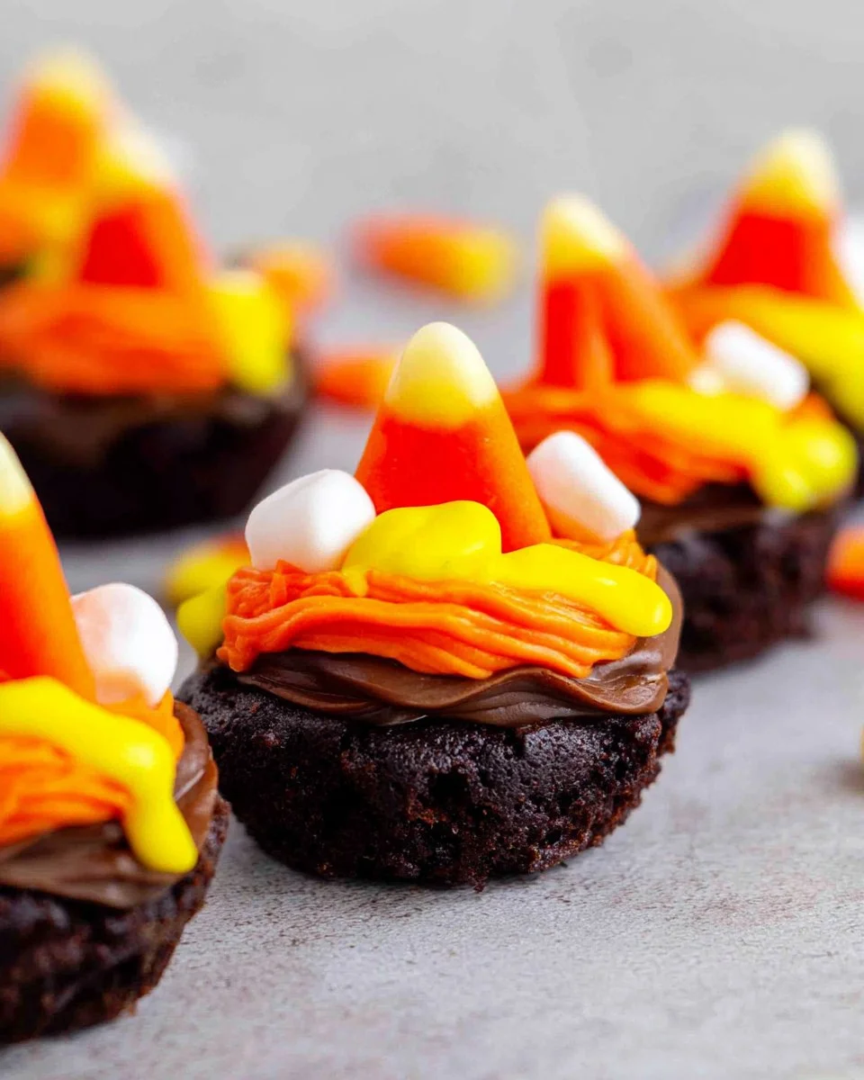 Candy Corn Brownie Bites 49 Candy Corn Brownie Bites