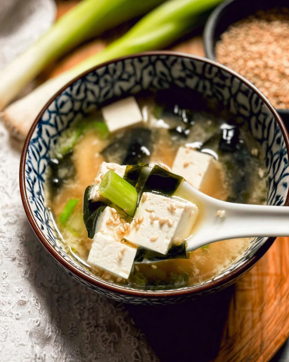 Homemade Miso Soup with Tofu