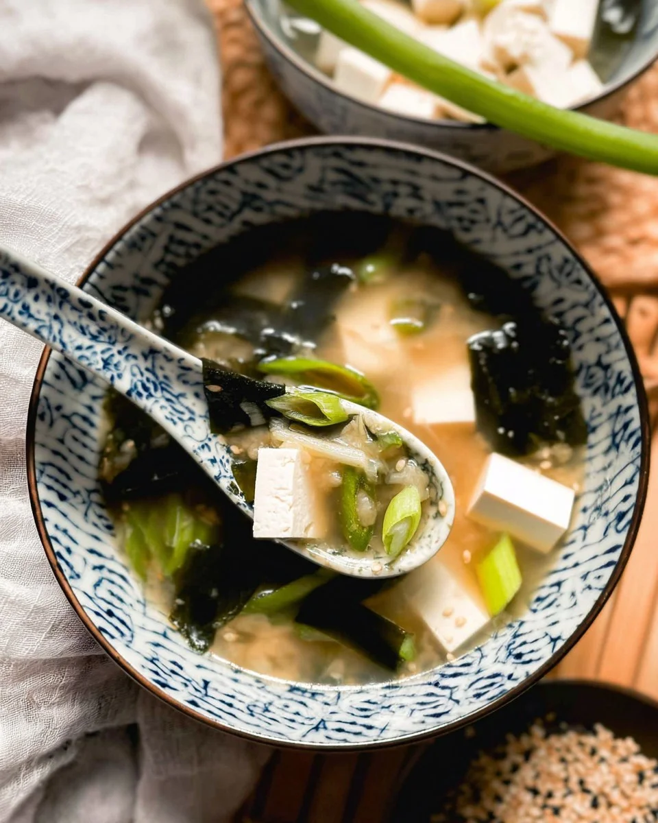 Homemade Miso Soup with Tofu