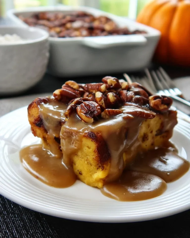 Pumpkin Praline Bread Pudding
