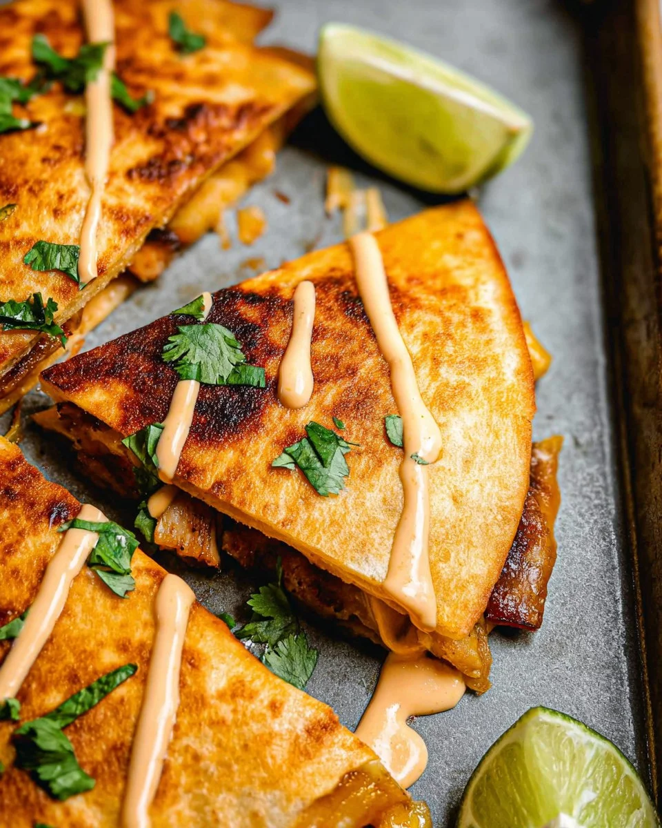 Sheet Pan Quesadillas with Chicken