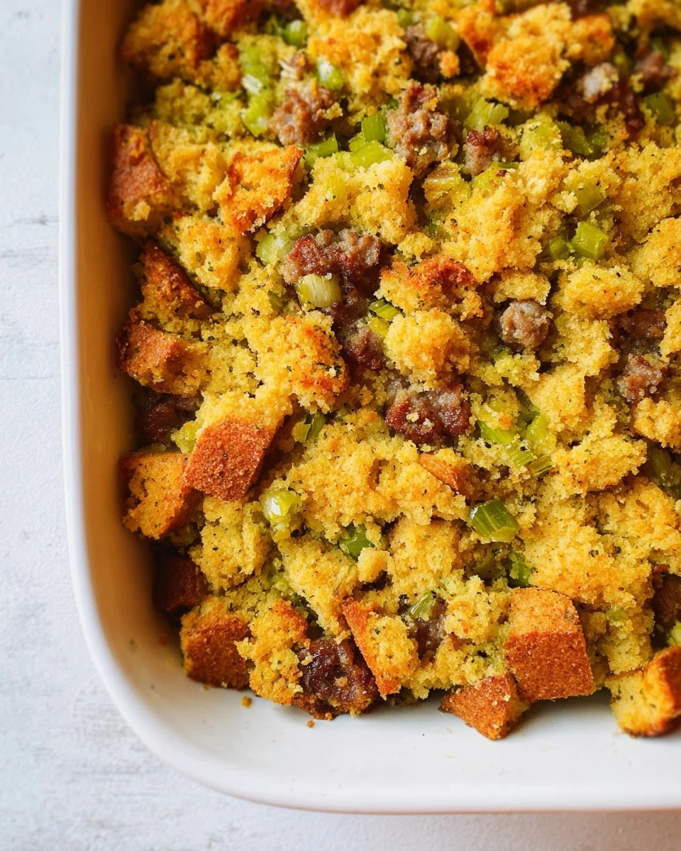 Chicken Sausage Cornbread Stuffing