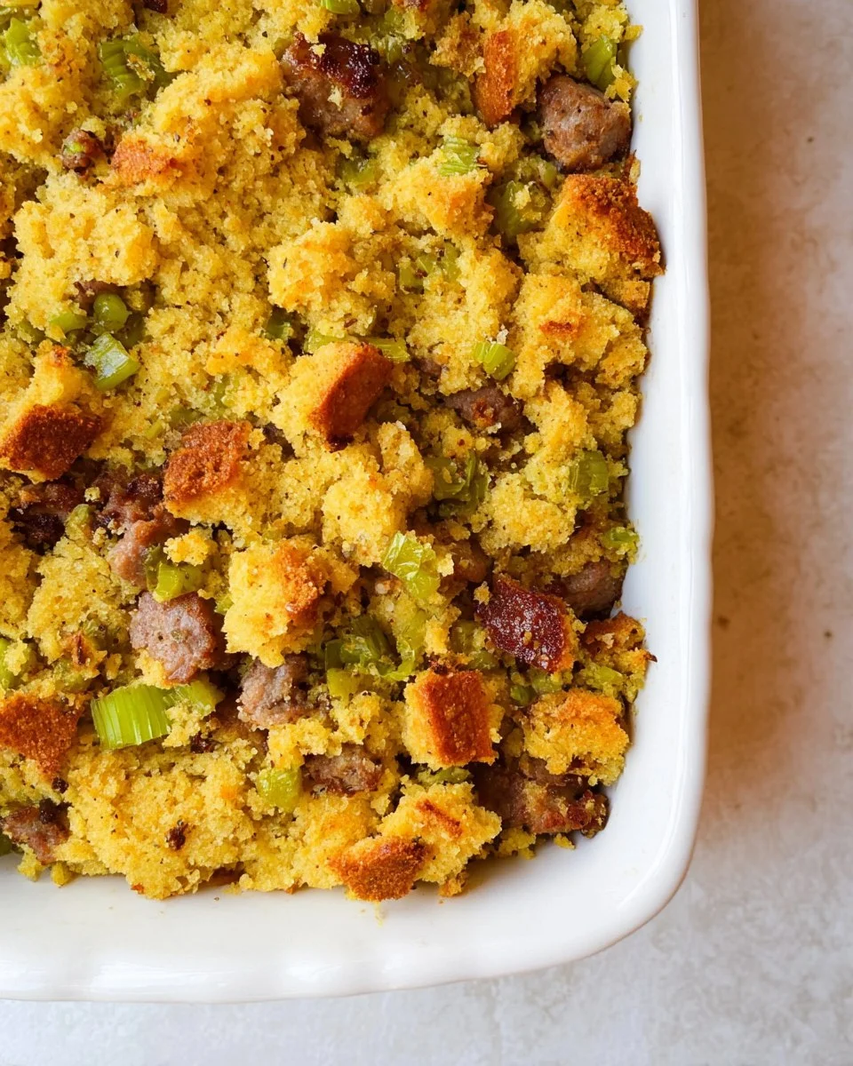 Chicken Sausage Cornbread Stuffing