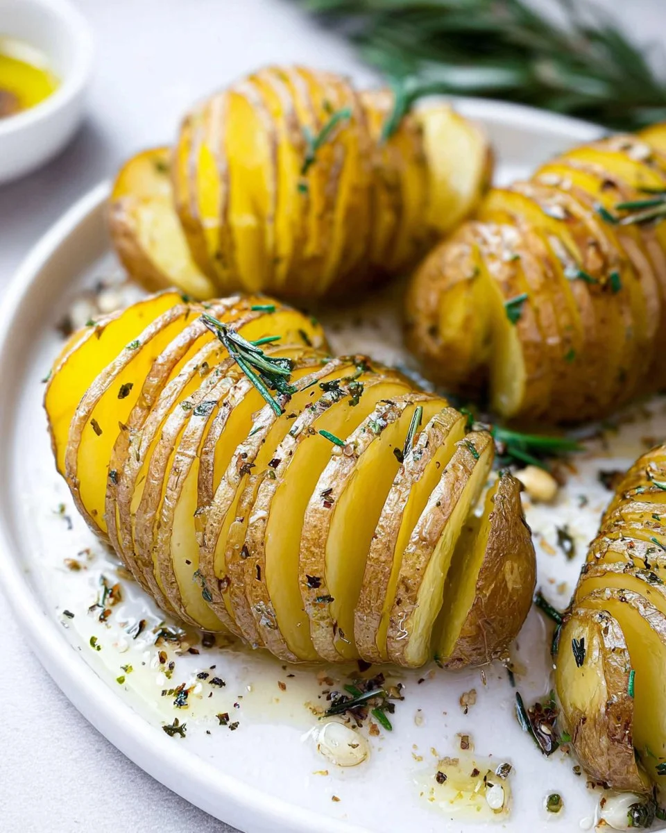 Garlic Herb Hasselback Yukon Gold Potatoes 94 Garlic Herb Hasselback Yukon Gold Potatoes