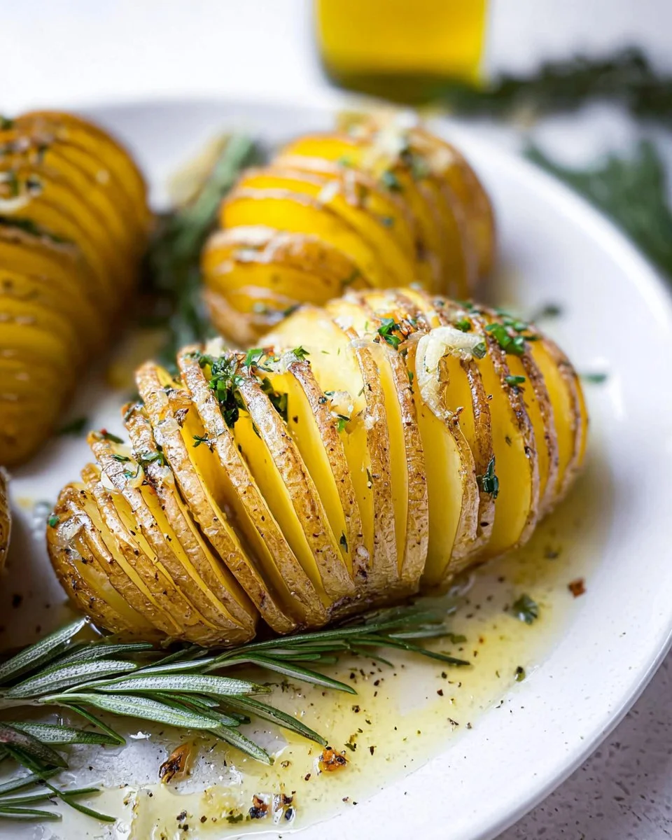 Garlic Herb Hasselback Yukon Gold Potatoes 95 Garlic Herb Hasselback Yukon Gold Potatoes