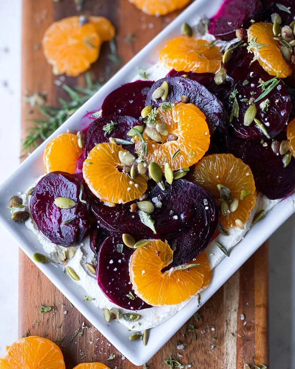 Roasted Beets with Oranges and Whipped Goat Cheese