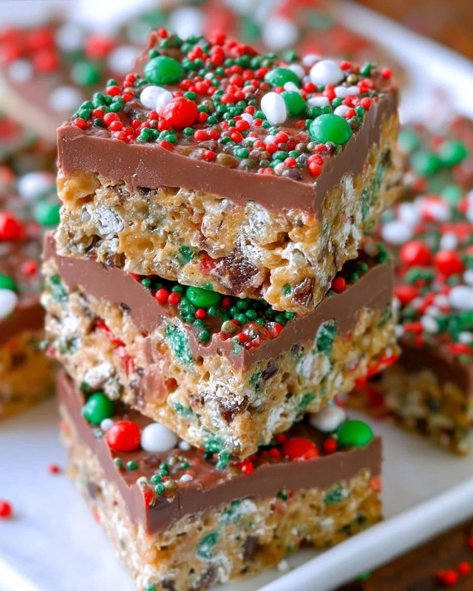 Holiday No Bake Cereal Bars