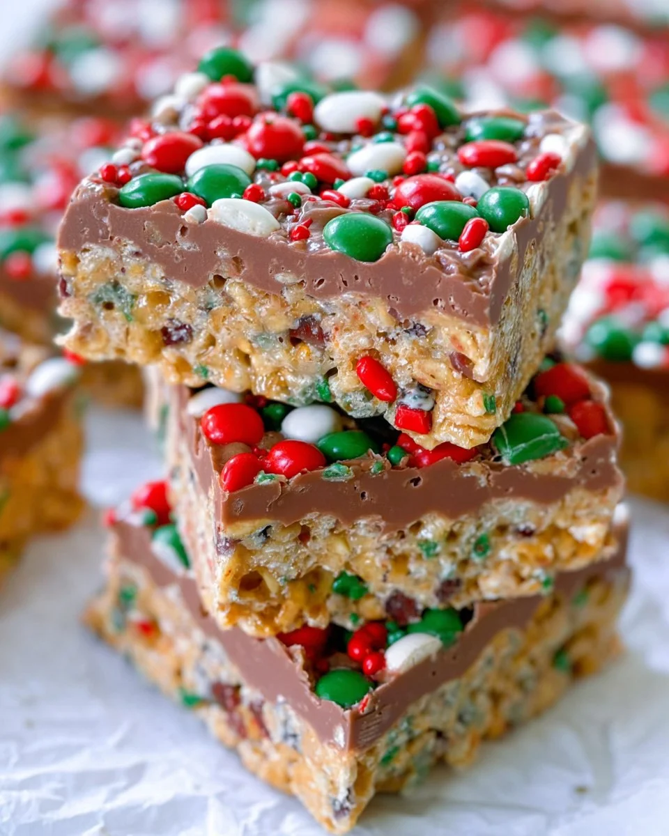 Holiday No Bake Cereal Bar