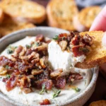 Whipped Goat Cheese with Candied Bacon and Pecans 86 Whipped Goat Cheese with Candied Bacon and Pecans 2